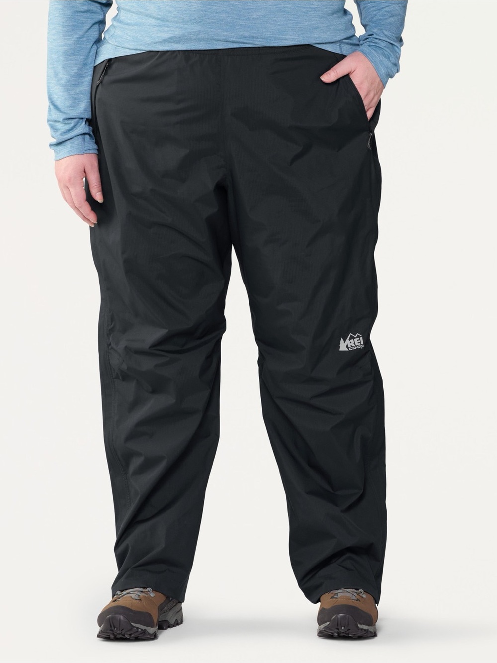REI Co-op Women’s Peak2.5L Rainier Shell Pants Waterproof Hiking Black 3XL Short
